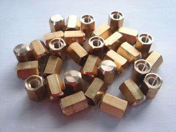 Custom Brass CNC Precision Machining , Hexagonal Brass CNC Bushing Turning Parts