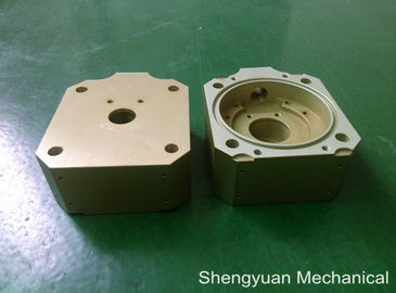 Cold Convert CNC Precision Machining Aluminium 5083 Powdercoat Golden Yellow Housing