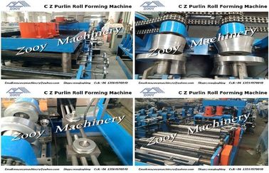 High Precision C Z Purlin Roll Forming Machine With  5 Tons Decoiler And Touch Screen