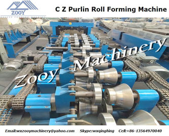 High Precision C Z Purlin Roll Forming Machine With  5 Tons Decoiler And Touch Screen