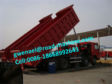 HOWO 8x4 50t Heavy Duty Dump Truck , HYVA Hdraulic lifting system