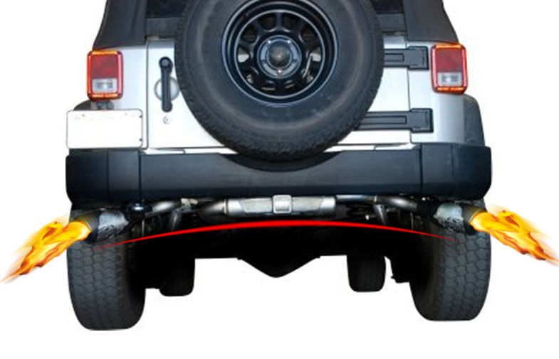 Replacement Spare Parts For Jeep Wrangler 2007 - 2016 JK , Metal Side Exhaust System