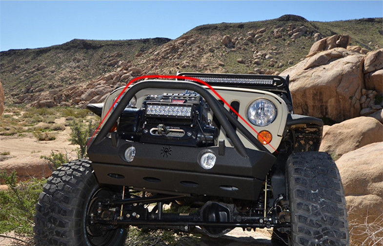 Poison Spyder Auto Spare Parts For Wrangler 2007 - 2015 JK , Steel Front Bumper