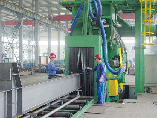Auto H-beam Production Line , Steel Plate Shot-blasting Machine For Metal / Metallurgy Machinery